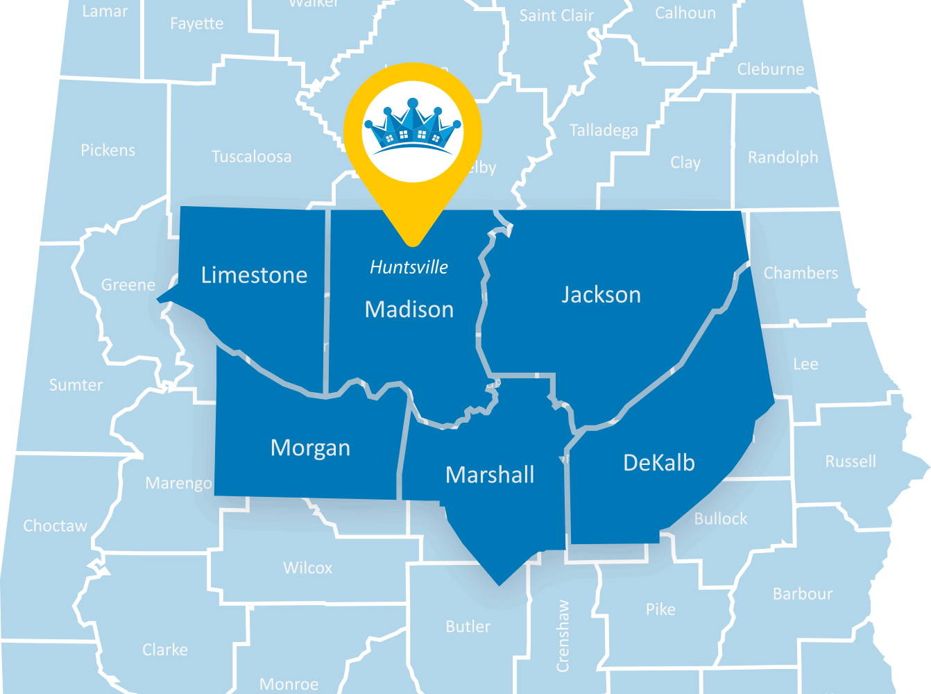 Service area map