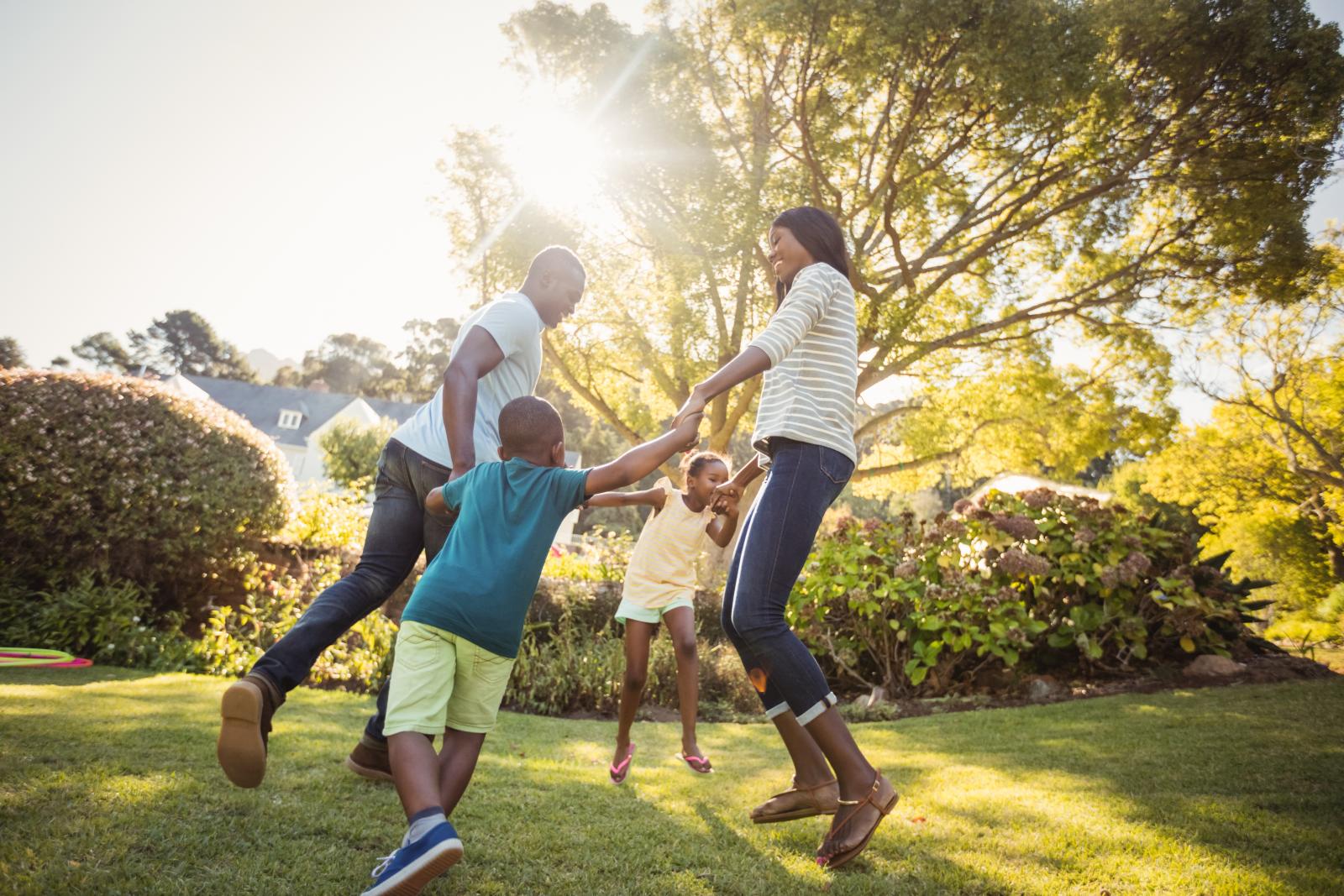 Family in Yard